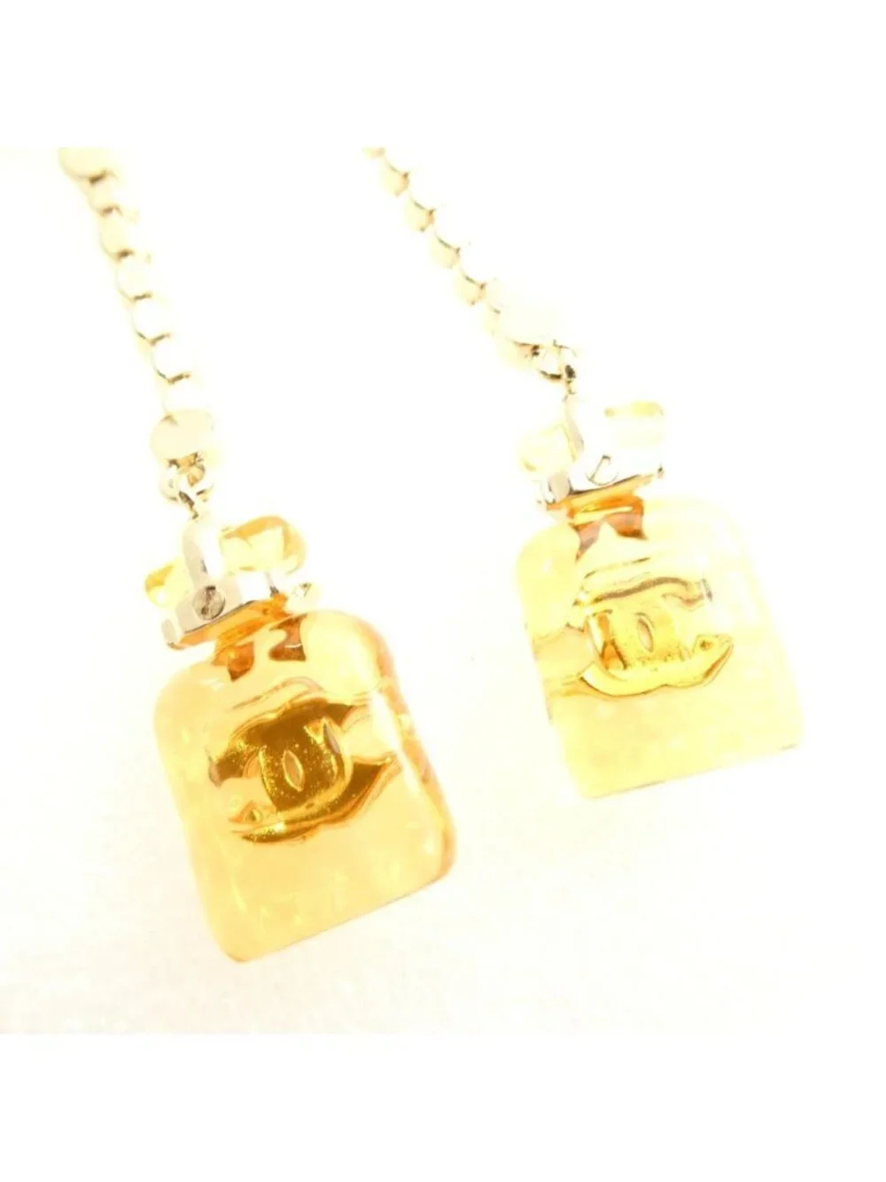 Chanel Earrings CC Logo Perfume Bottle Star - Picture 7 of 8